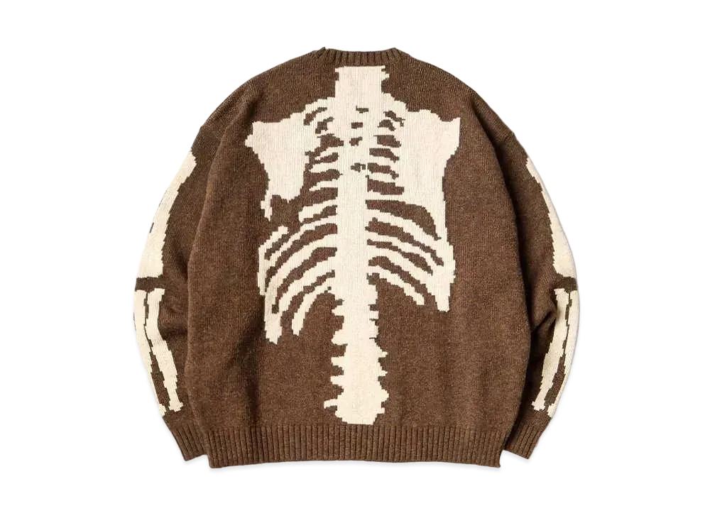 KAPITAL 5G Wool Bone Creew Sweater "Brown"
