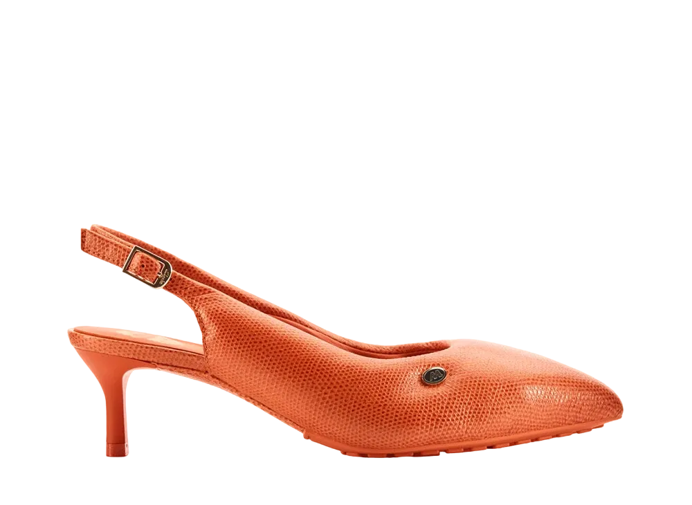 マーティンローズ × クラークス ウィメンズ スリング "オレンジインタレストレザー"