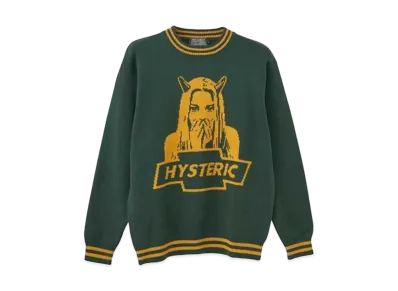 HYSTERIC GLAMOUR Devil Made Me Do It Sweater "Green"