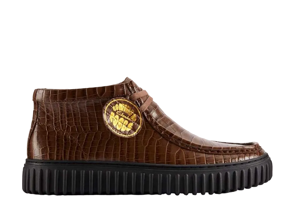 Martine Rose × Clarks Torhill Hi "Brown Croc Leather"