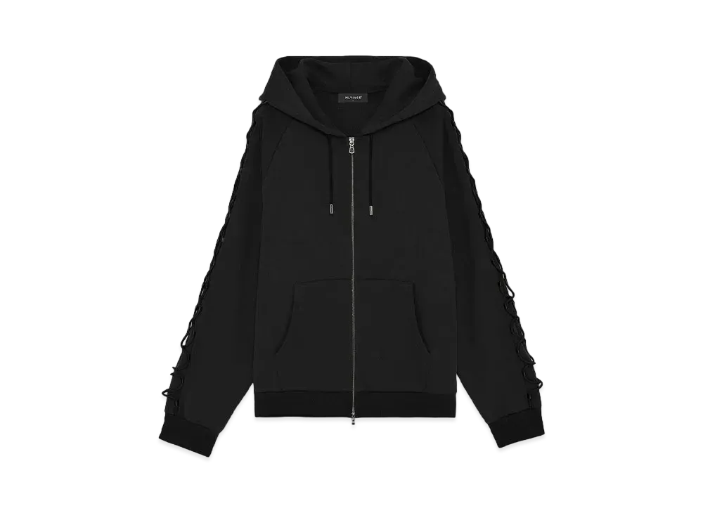 MLVINCE ZIP-UP DRESS SLEEVE HOODY " BLACK"