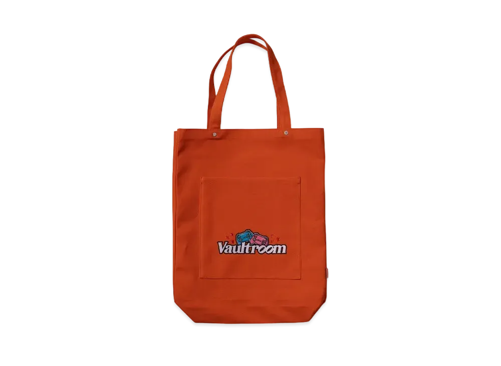 VAULTROOM Two Play Canvas Logo Tote Bag "Orange"