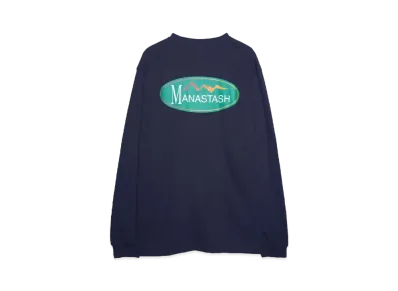 MANASTASH HEMP L/S TEE ORIGINAL LOGO "NAVY"
