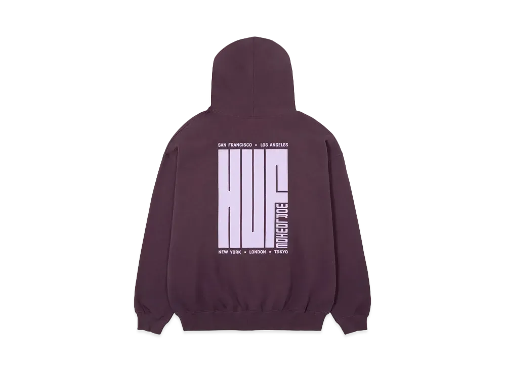 HUF Fall 24 Big Block Fleece Hoodie "Raisin"