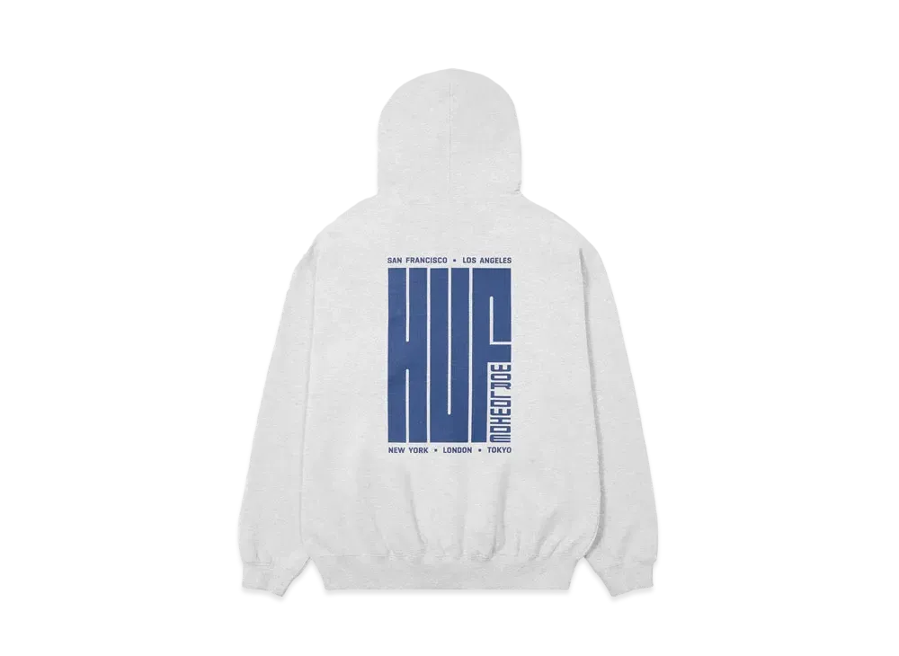 HUF Fall 24 Big Block Fleece Hoodie "Ash Gray"