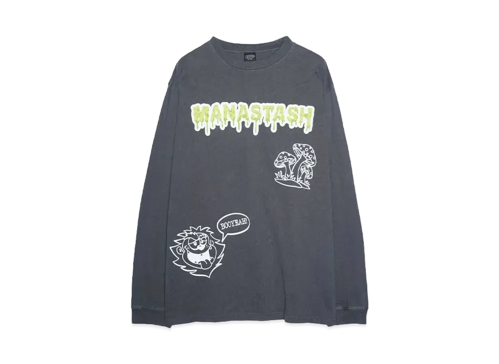 MANASTASH PUMICE L/S TEE MUSHROOM "BLACK"