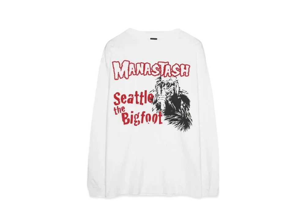 MANASTASH PUMICE L/S TEE BIGFOOT "WHITE"