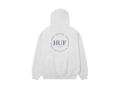 HUF Fall 24 Fine Print Fleece Hoodie "Ash Gray"