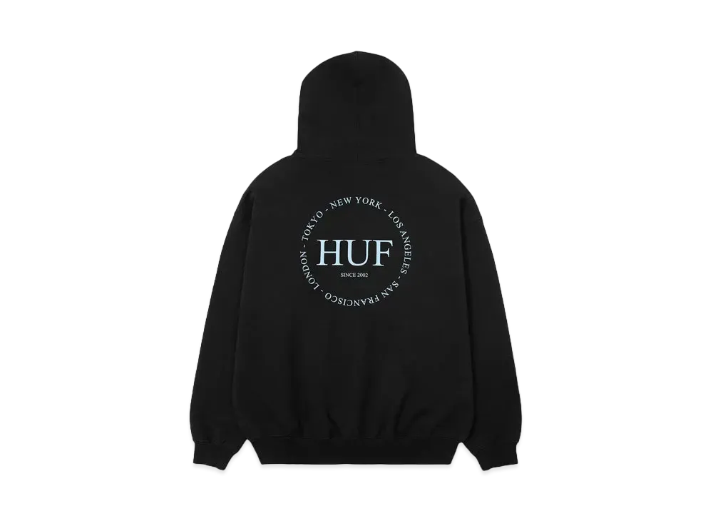 HUF Fall 24 Fine Print Fleece Hoodie "Black"