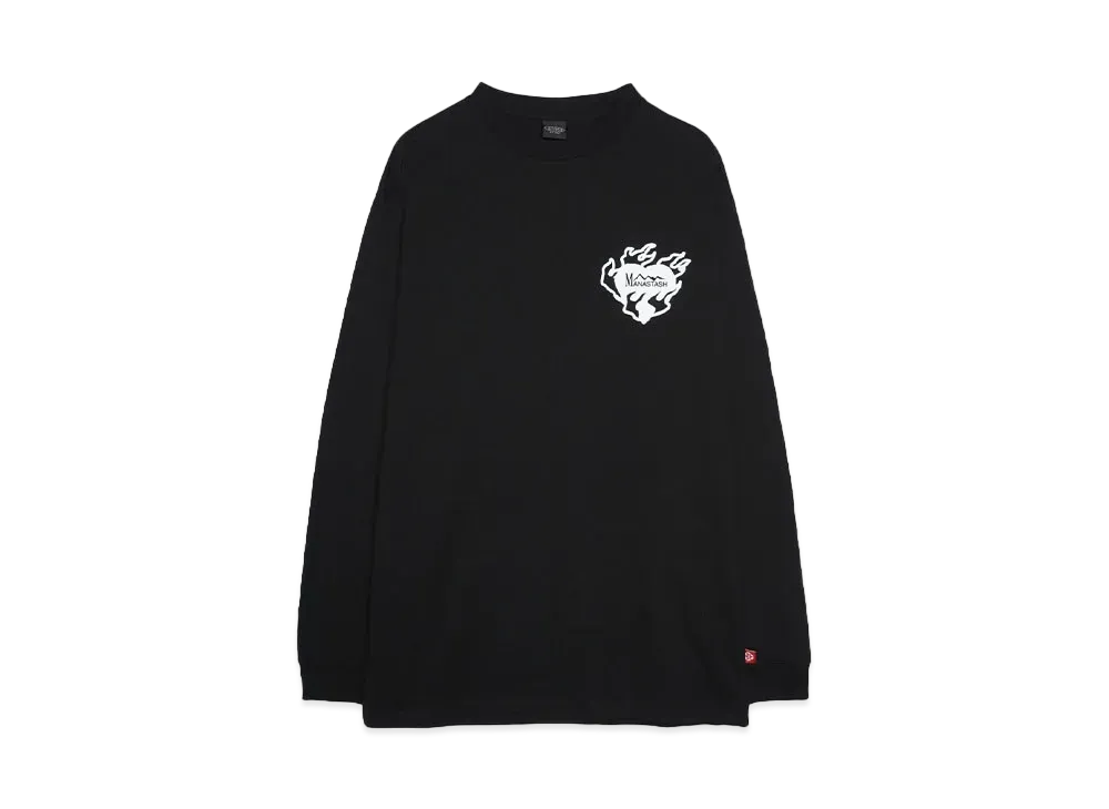 MANASTASH RE:CTN L/S TEE BANDANA "BLACK"