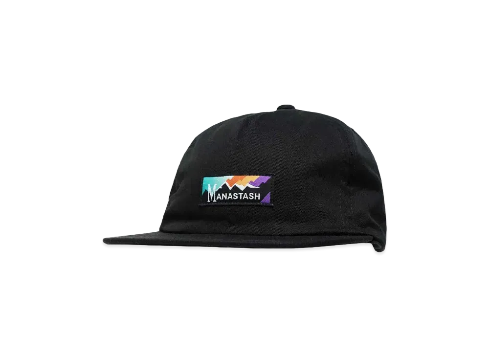 MANASTASH RAINBOW LOGO CAP "BLACK"