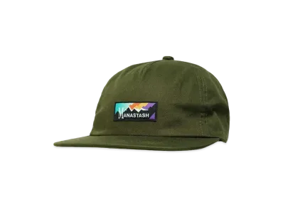 MANASTASH RAINBOW LOGO CAP "OLIVE"