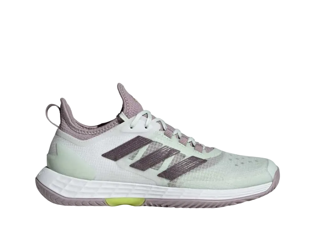 アディダス ウィメンズ アディゼロ ウーバーソニック4.1 テニス "フットウェアホワイト/オーロラメタリック/クリスタルジェイド"
