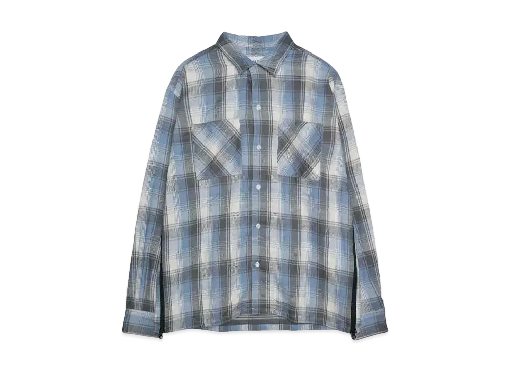 HOMBRE Nino VENTILATION OPEN COLOR SHIRT "BLUE/WHITE"