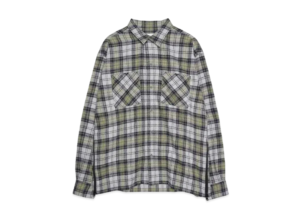 HOMBRE Nino VENTILATION OPEN COLOR SHIRT "YELLOW/GRAY"