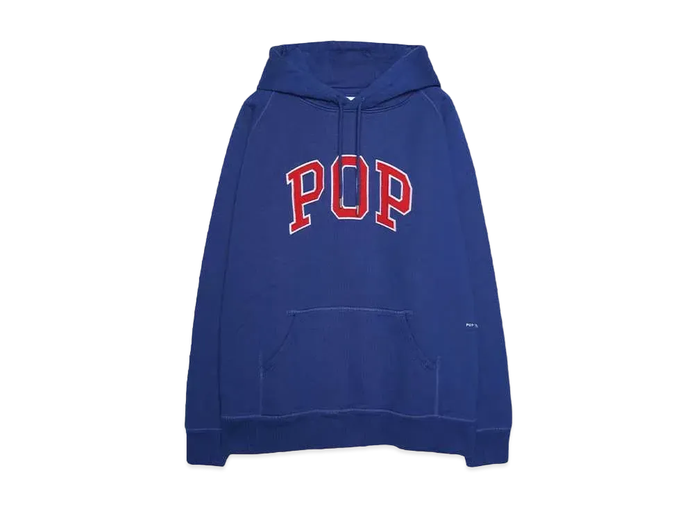 POP TRADING COMPANY arch hooded sweat "TWILIGHT BLUE"
