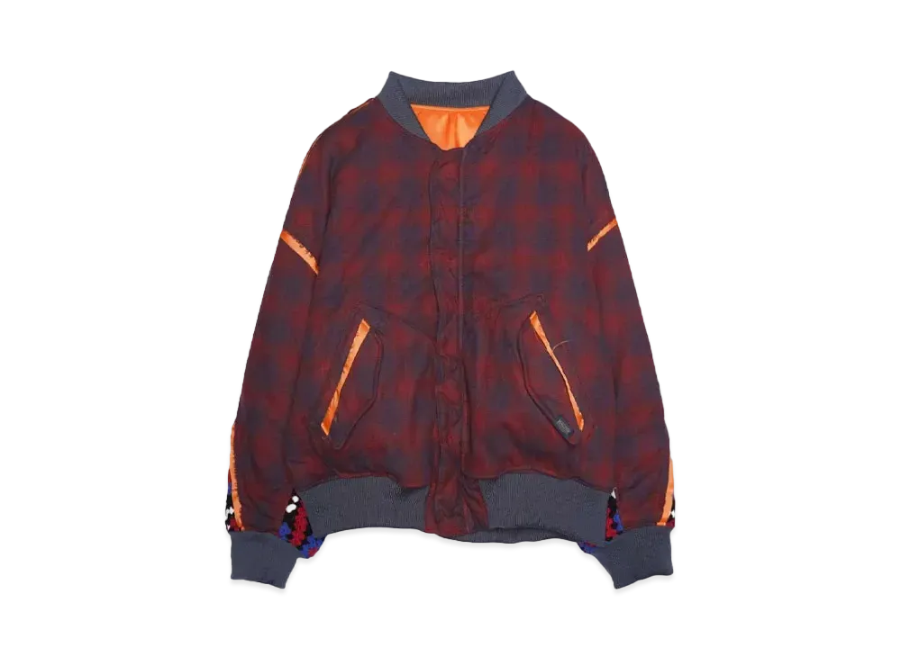 DISCOVERED PENDLETON CROCHET SLEEVE MA-1 "RED"