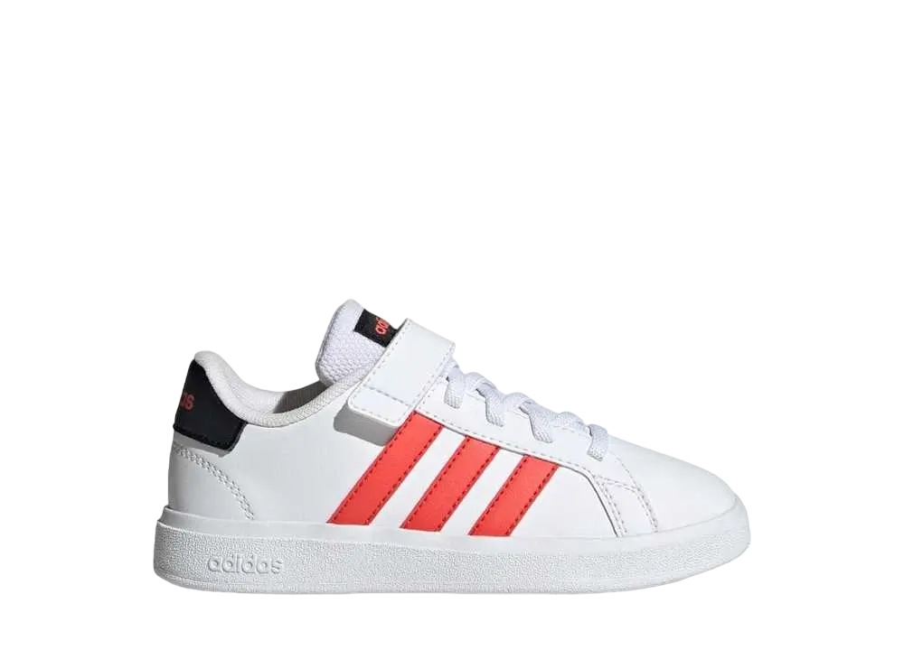 アディダス GS グランドコート "フットウェアホワイト/ブライトレッド/コアブラック"