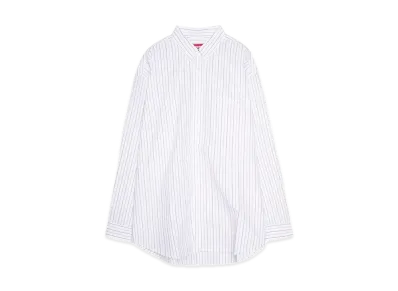 Supreme Loose Fit Stripe Shirt "White"