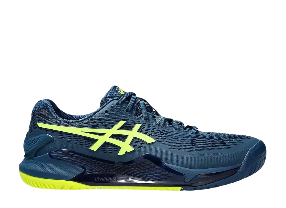 アシックス ゲルレゾリューション9 ワイド "マコブルー/セーフティイエロー"
