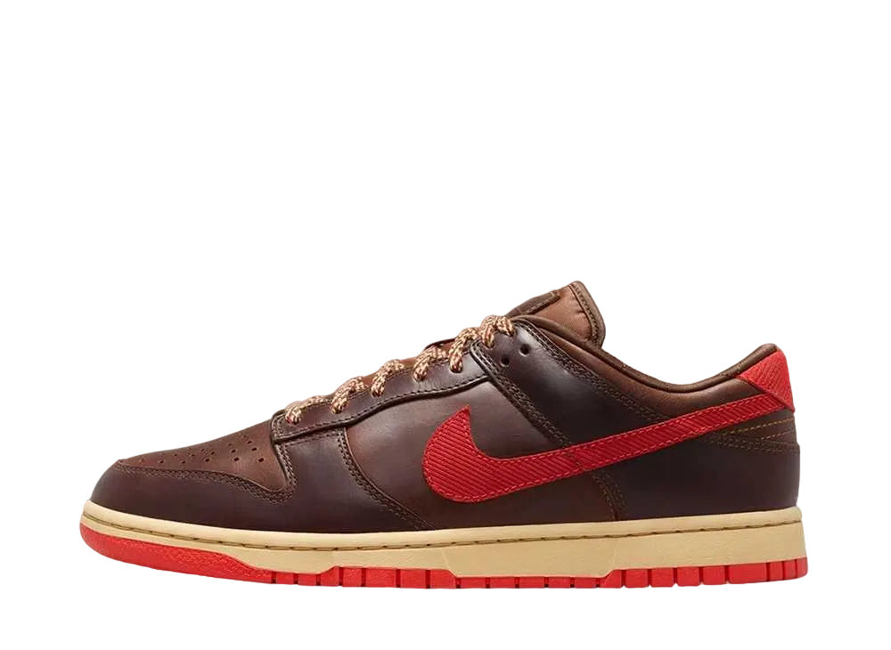 Nike Dunk Low "Light British Tan/Hot Red"