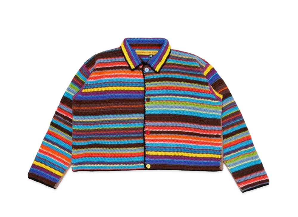 Cactus Plant Flea Market Cpfm Crochet Knit Cardigan "Blue"