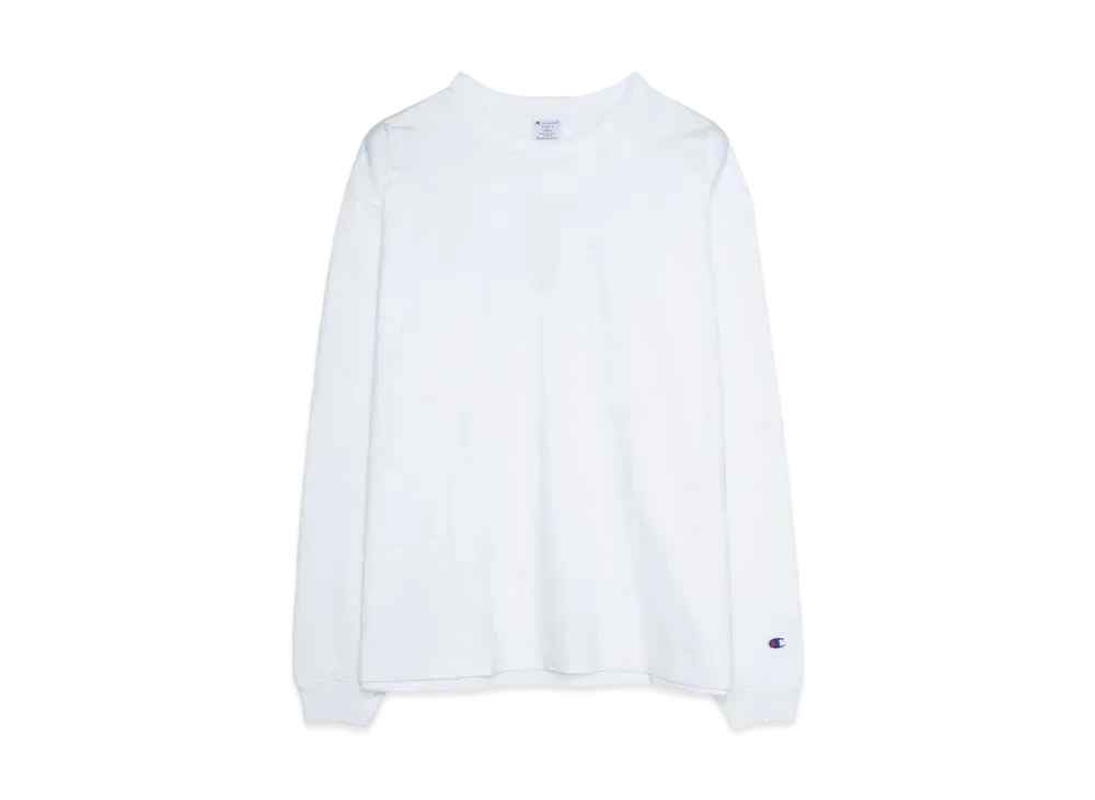 Champion T1011 LONG SLEEVE T-SHIRT(MADE IN USA) "WHITE"