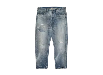 MADNESS HARD AGING DENIM PANTS. RELAXED "INDIGO"