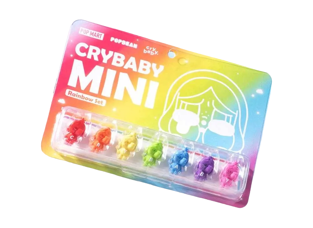 POP MART POP BEAN CRYBABY Mini Figure Rainbow Set