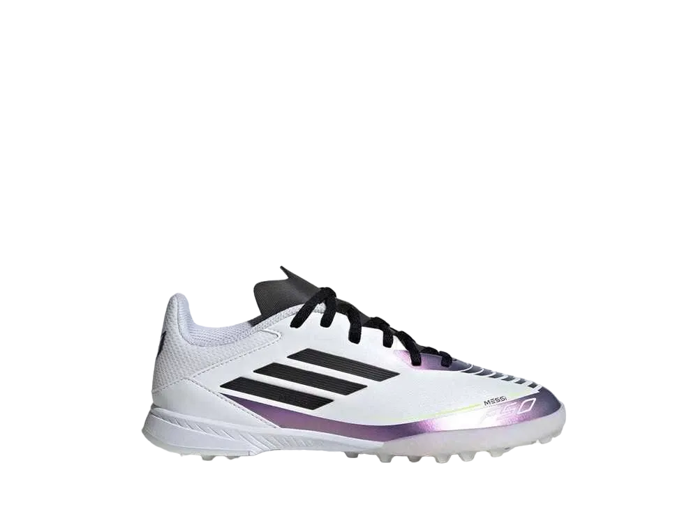 adidas PS Messi F50 League TF "Footwear White/Core Black/Unity Purple"