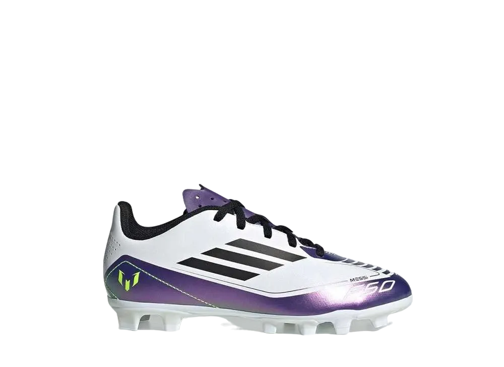 adidas PS Messi F50 Club FXG "Footwear White/Core Black/Unity Purple"