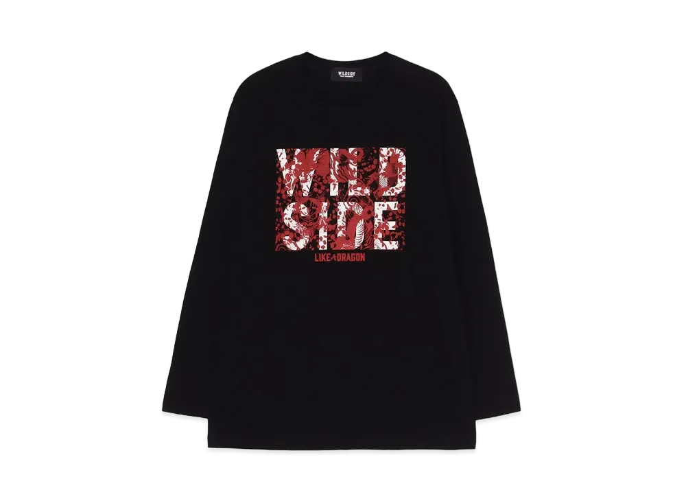 WILDSIDE Yohji Yamamoto x Ryu Ga Gotoku Studio Long Sleeve T-shirt (Red) "Black"