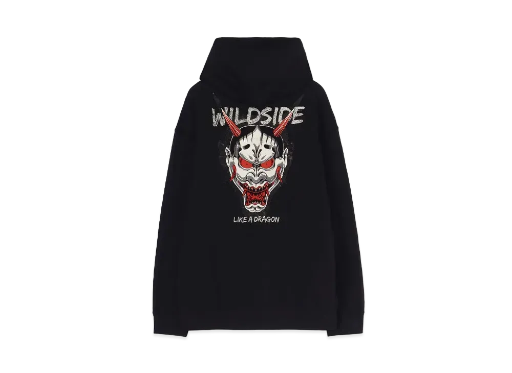 WILDSIDE Yohji Yamamoto x Ryu Ga Gotoku Studio Pullover Hoodie (Hannya) "Black"