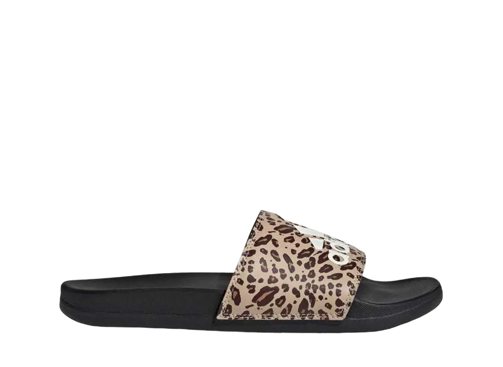 アディダス ウィメンズ アディレッタ コンフォート スライド "コアブラック/オフホワイト/マジックベージュ"