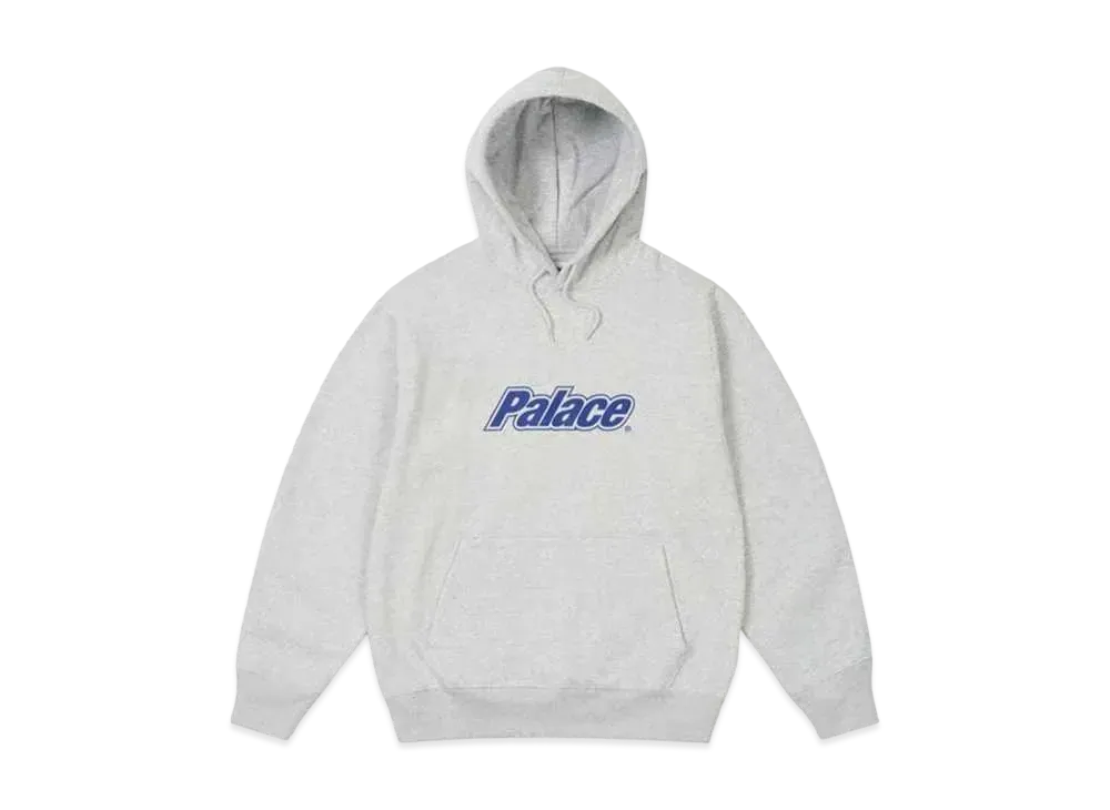 PALACE Border Logo Hood "Grey Marl"