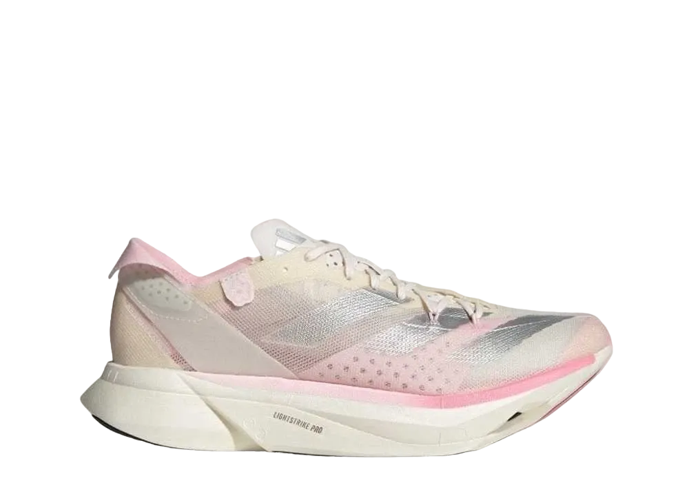 アディダス ウィメンズ アディゼロ アディオス Pro 3 W "チョークホワイト/シルバーメタリック/クリアピンク"