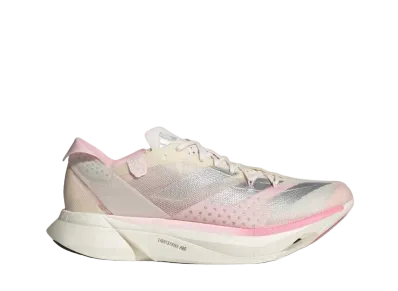 adidas Women's Adizero Adios Pro 3 W "Chalk White/Silver Metallic/Clear Pink"