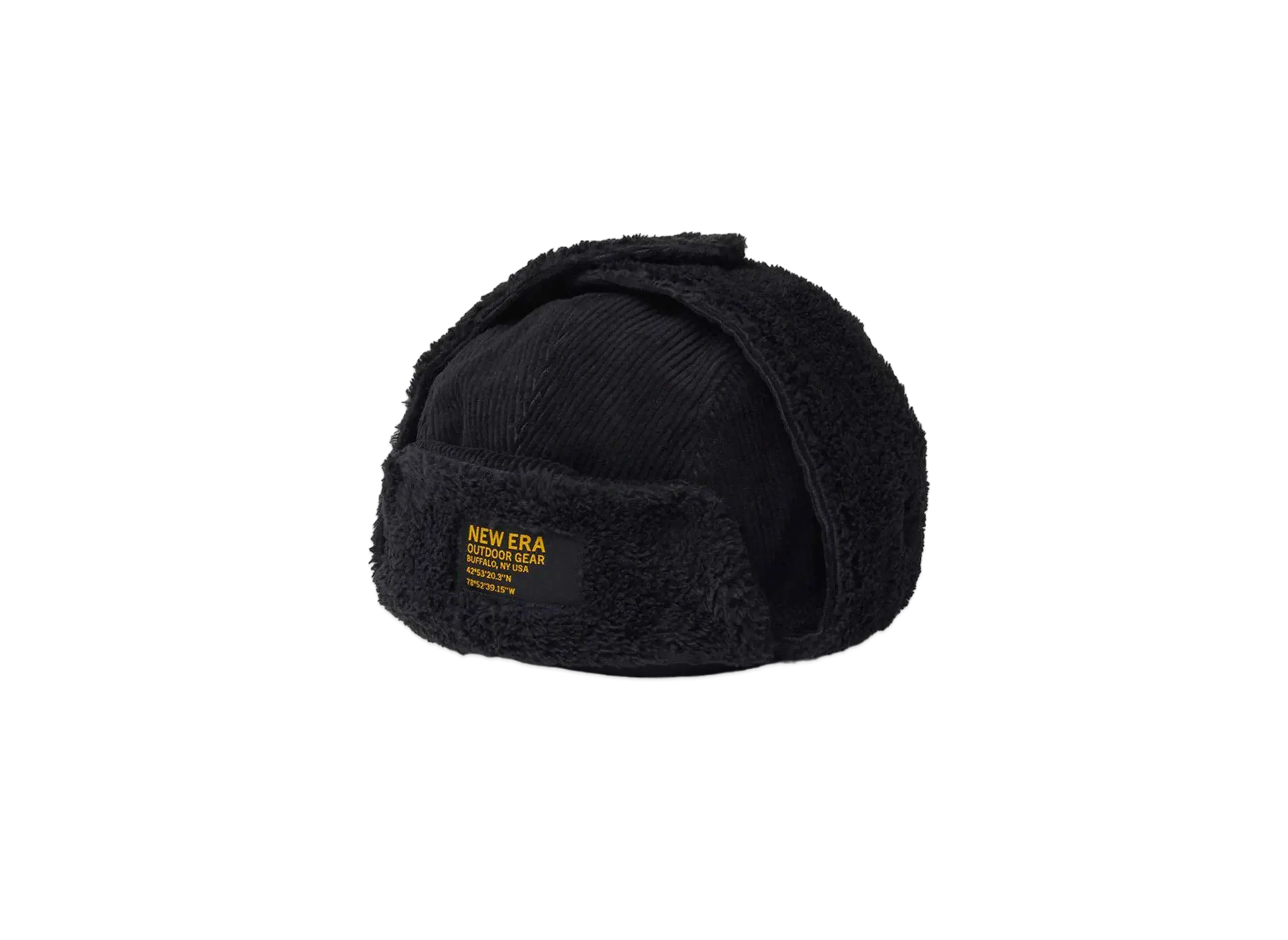 NEW ERA New Era Outdoor Trapper Corduroy Mink Fleece Woven Patch "Black"