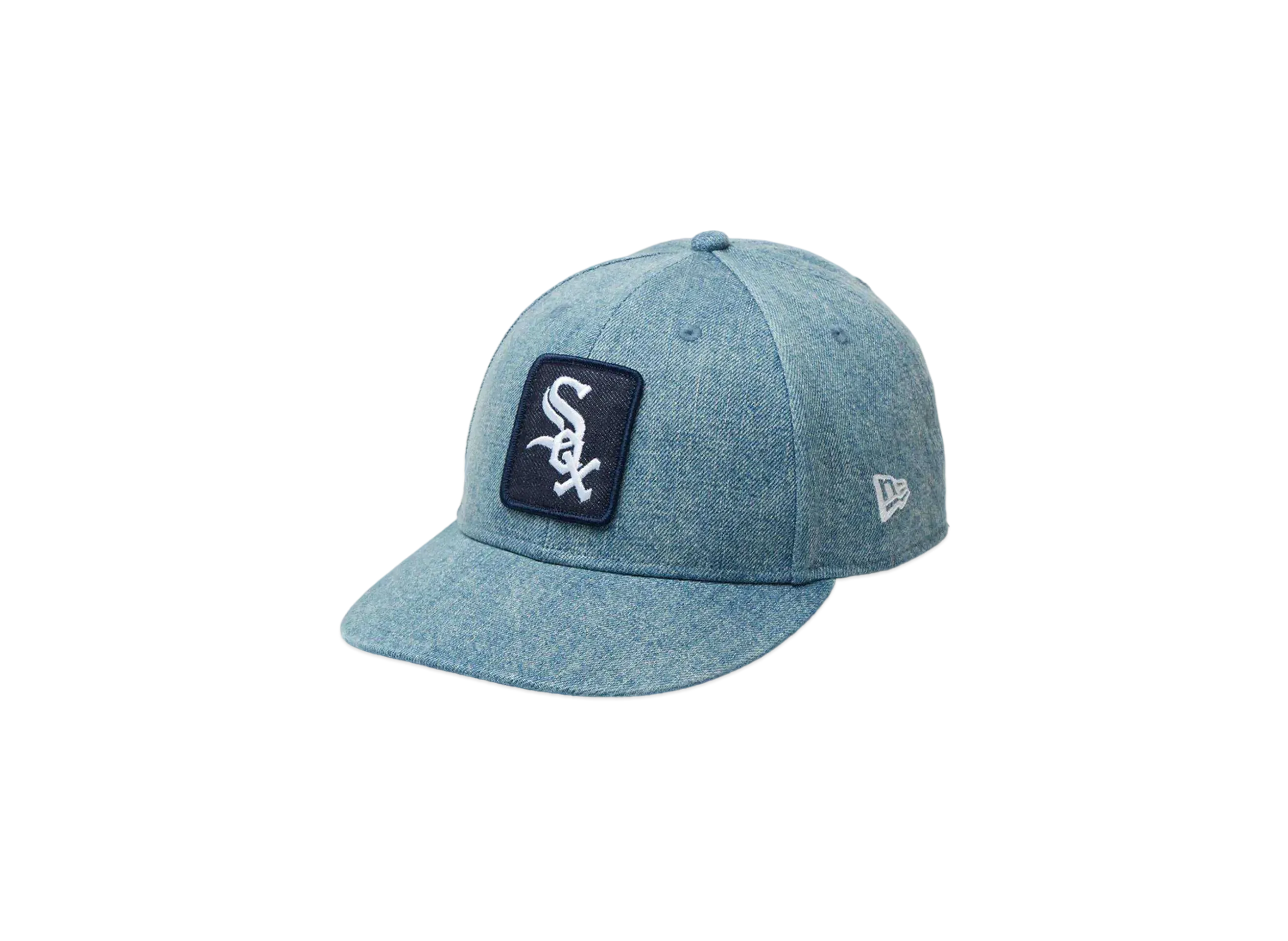 NEW ERA LP 59Fifty MLB Denim Wappen Chicago White Sox "Washed Denim"