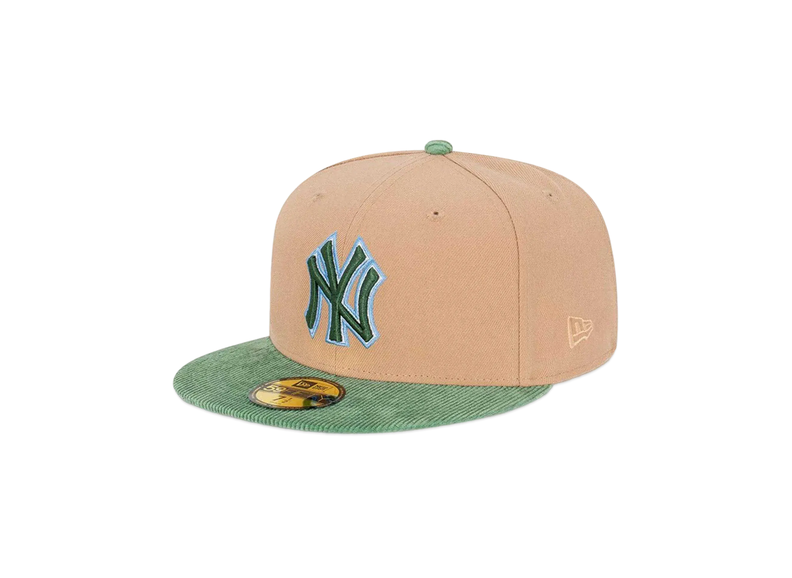 NEW ERA 59Fifty Oasis Corduroy New York Yankees Green Corduroy Visor "Beige"