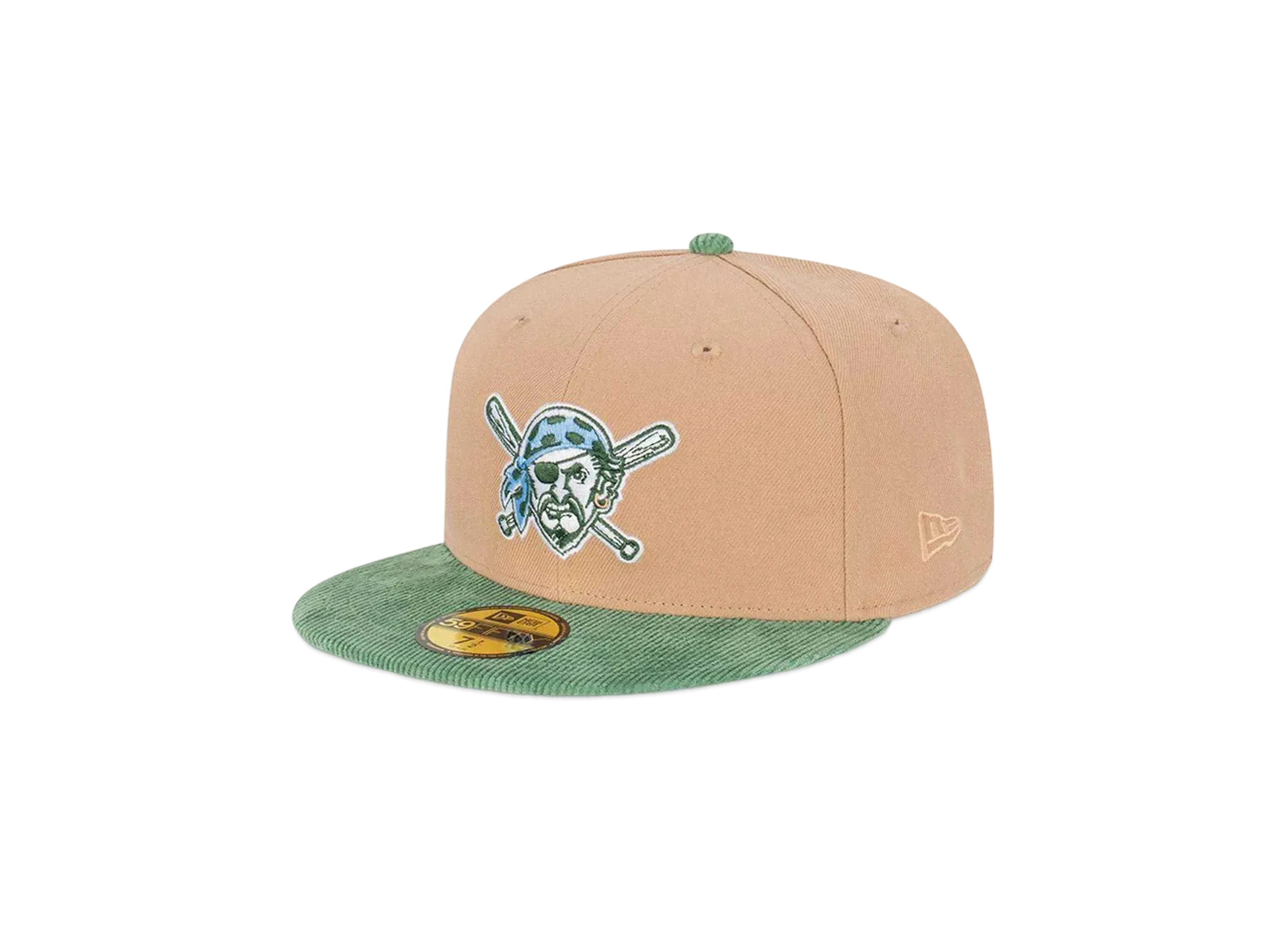 NEW ERA 59Fifty Oasis Corduroy Pittsburgh Pirates Green Corduroy Visor "Beige"