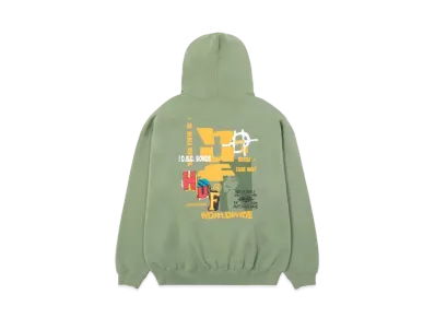 HUF Fall 24 Cut And Paste Fleece Hoodie "Olive"