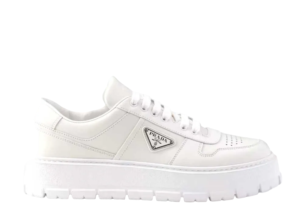 PRADA Leather Sneakers "White"