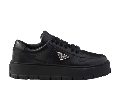 PRADA Leather Sneakers "Black"