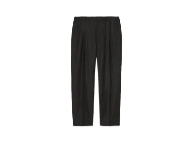 Goldwin One Tuck Wool Relax Pants (Loro Piana) (Unisex) "Black"