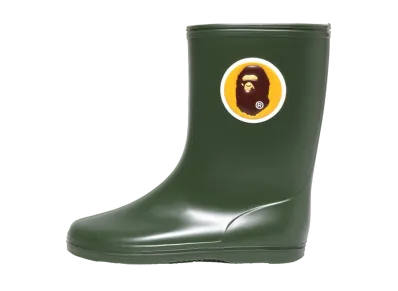 A BATHING APE® PS Ape Head Rain Boots "Green"