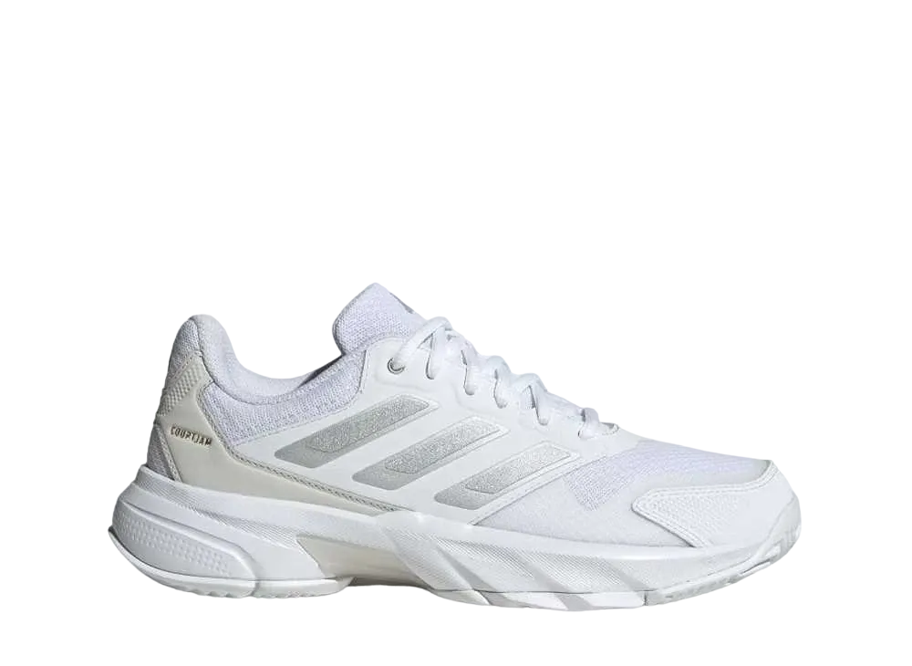 アディダス ウィメンズ コートジャム コントロール3 テニス "フットウェアホワイト/シルバーメタリック/グレーワン"