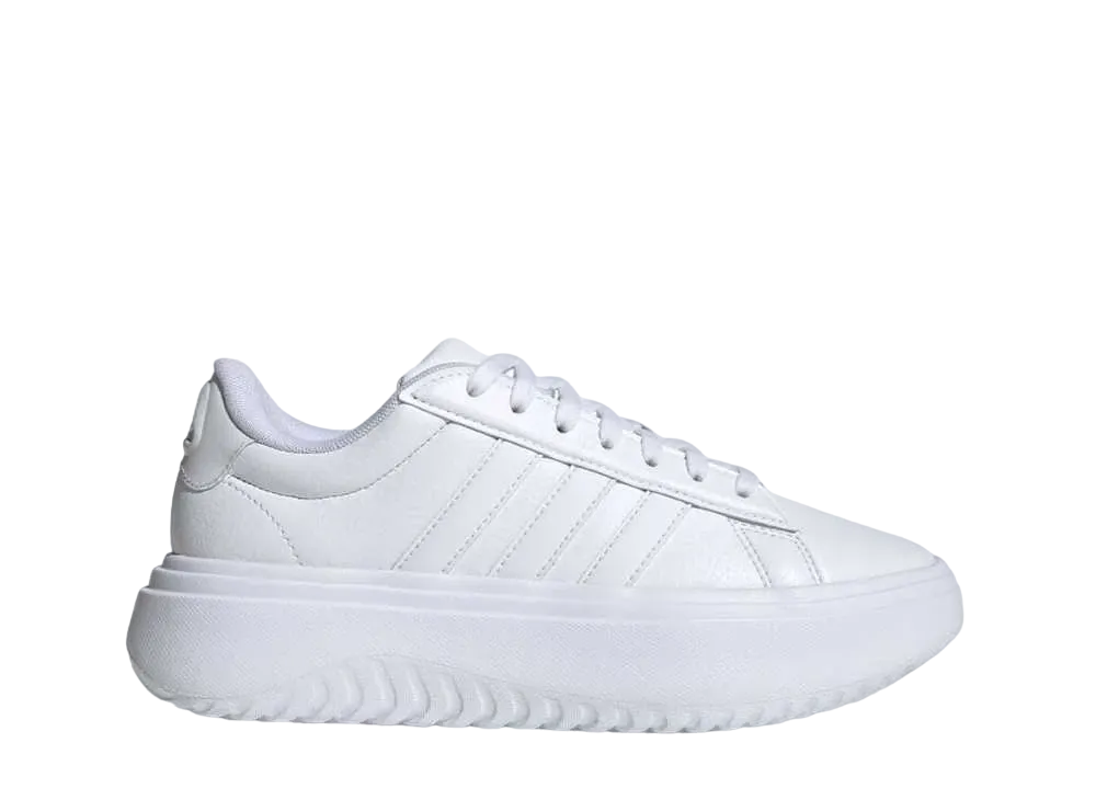 アディダス ウィメンズ グランドコート プラットフォーム "フットウェアホワイト/クリスタルホワイト"