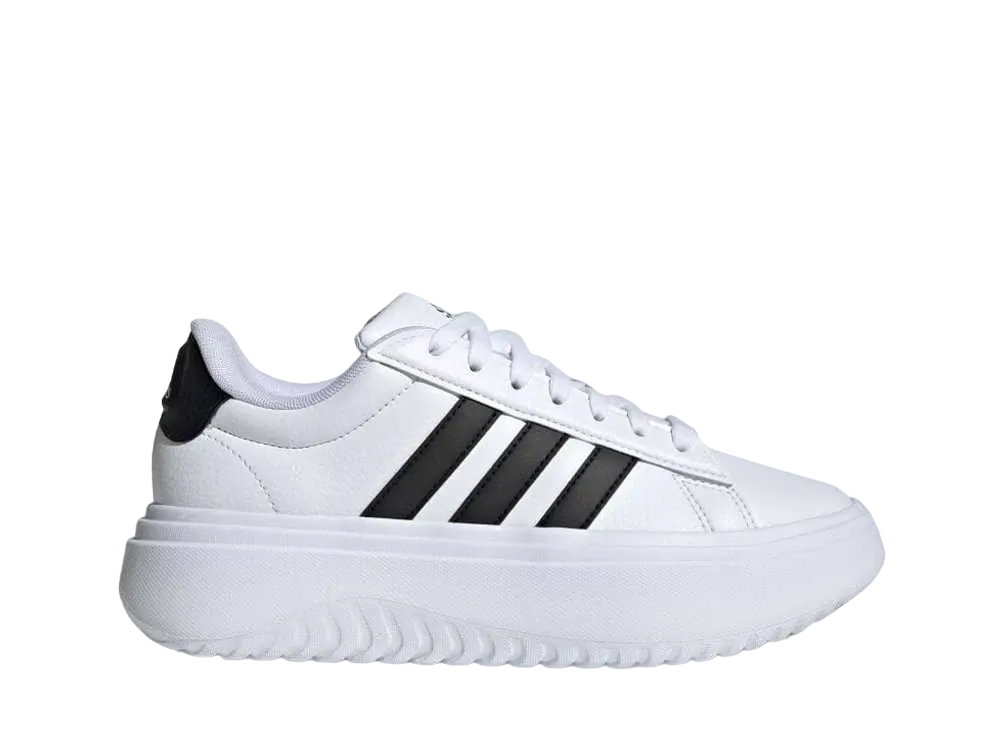 アディダス ウィメンズ グランドコート プラットフォーム "フットウェアホワイト/コアブラック"