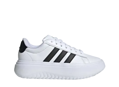 adidas Women's Grandcourt Platform "Footwear White/Core Black"